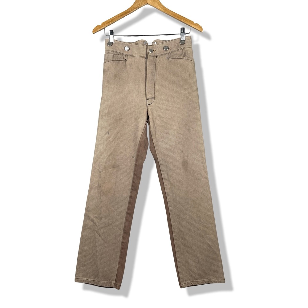 Wah Maker Frontier Clothing Trousers Mens 28 Tan Western Cowboy Victorian Rugged